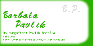 borbala pavlik business card